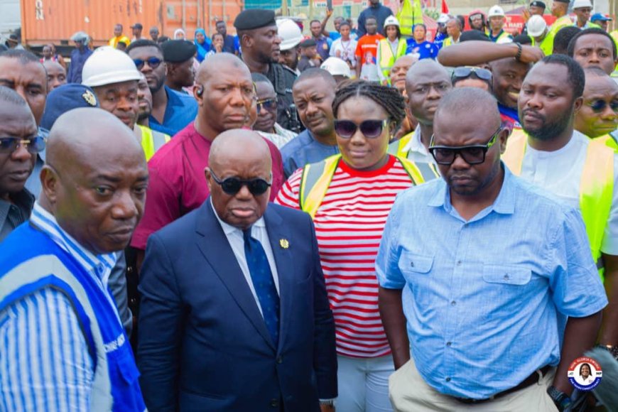 President Akufo-Addo Inspects Ofankor-Nsawam Road Project