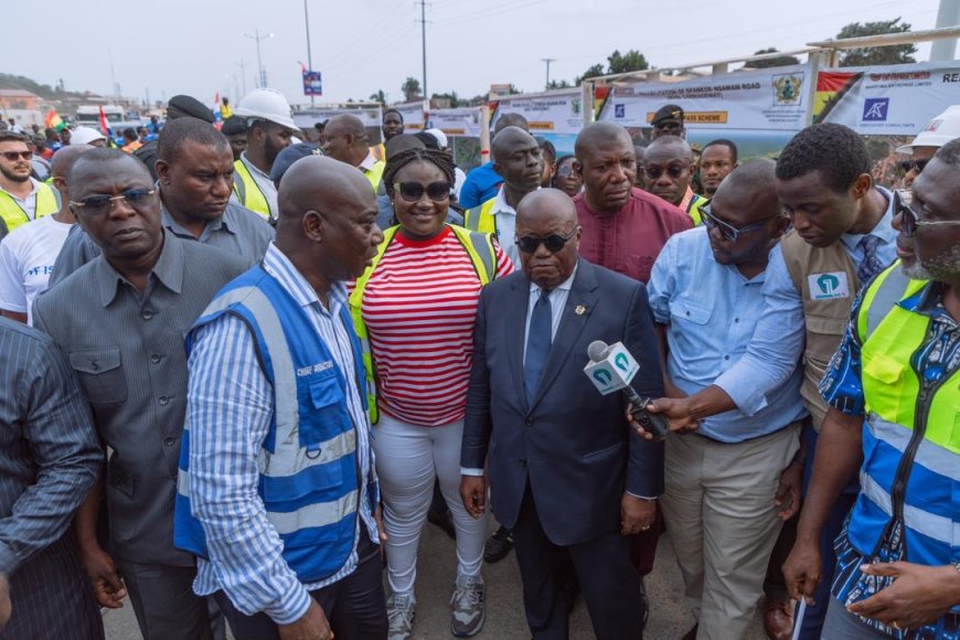 President Akufo-Addo Inspects Ofankor-Nsawam Road Project