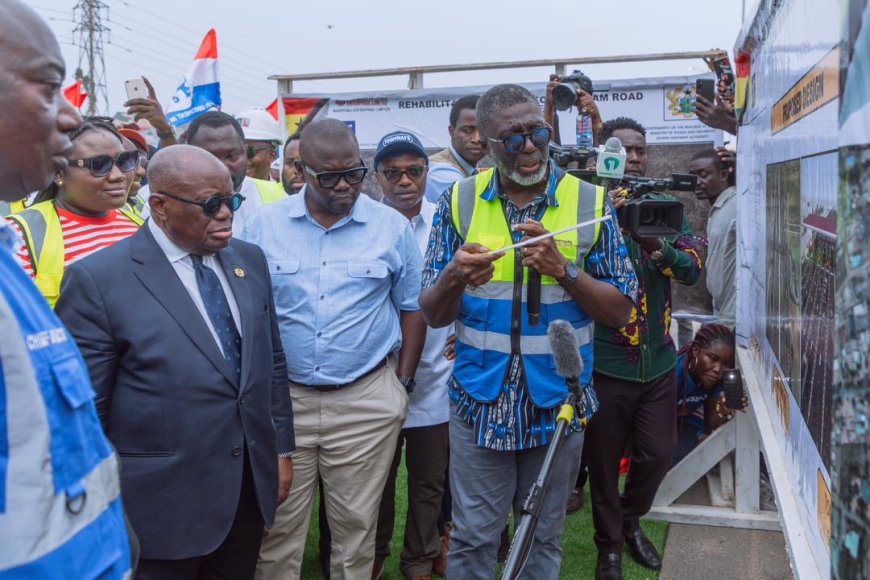 President Akufo-Addo Inspects Ofankor-Nsawam Road Project