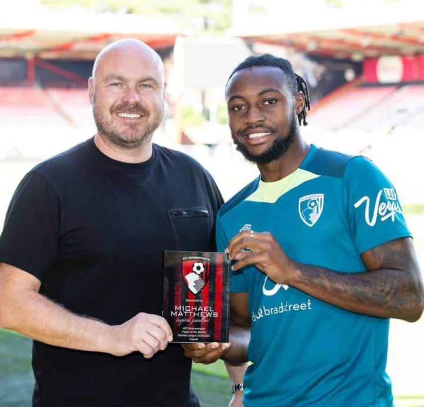 Ghana forward Antoine Semenyo wins Bournemouth Player of The Month award