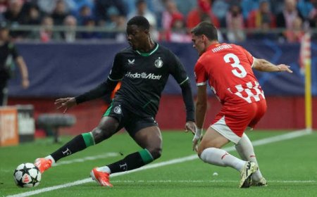 Ibrahim Osman makes Champions League debut for Feyenoord