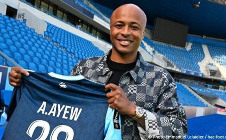 Ghana captain Andre Ayew returns to Le Havre for second spell