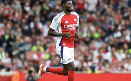 Ghana midfielder Thomas Partey plays full throttle in Arsenal’s narrow win against Shakhtar Donetsk
