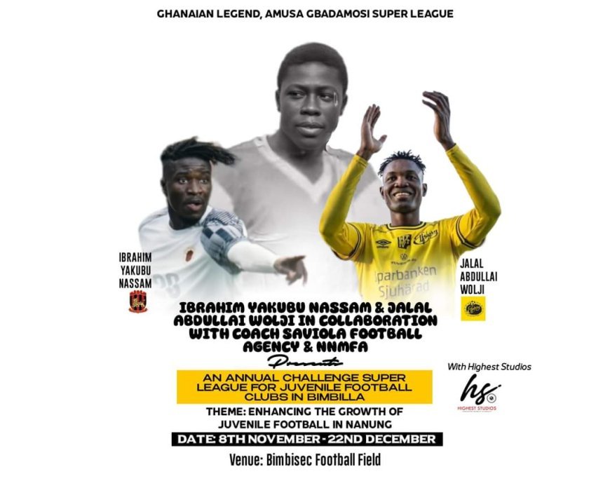 Yakubu Nassam and Jalal Abdulai supports Ghanaian football legend Amusa Gbadamosi, with a generous cash gift and essential provisions.