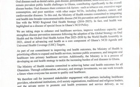 Ghana’s Ministry of Health Marks World Oral Health Day 2025 with Call for Action