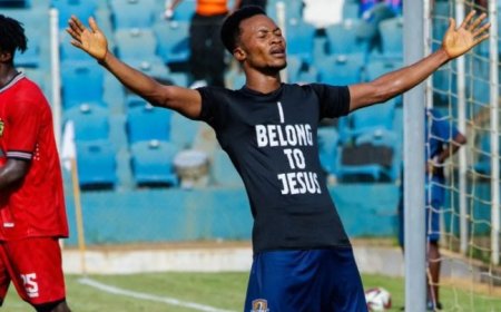 GFA fines Nations FC’s Emmanuel Annor for displaying religious message during goal celebration