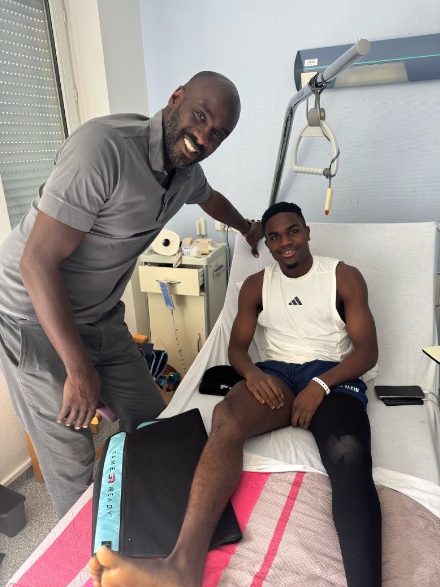 Black Stars coach Otto Addo visits injured winger Ernest Nuamah in France