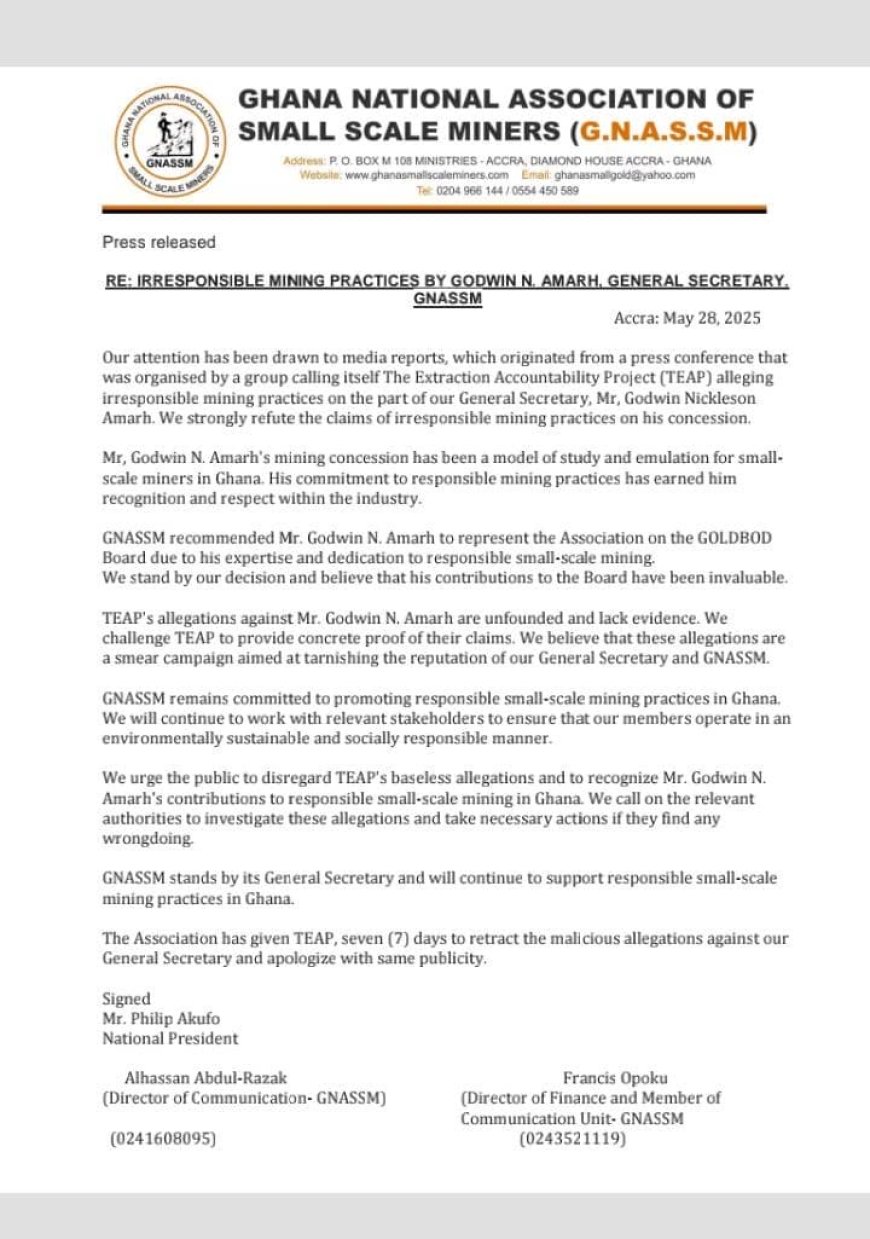 TEAP CALLS FOR IMMEDIATE REVOCATION OF GODWIN ARMAH'S MINING LICENSE