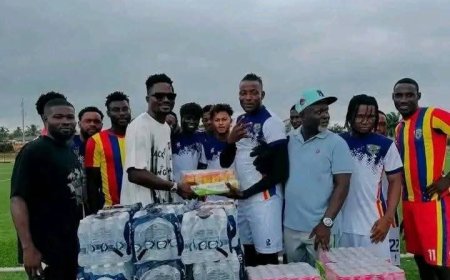 Ghanaian Football Star Daniel Amartey Pays Heartfelt Visit to Accra Hearts of Oak
