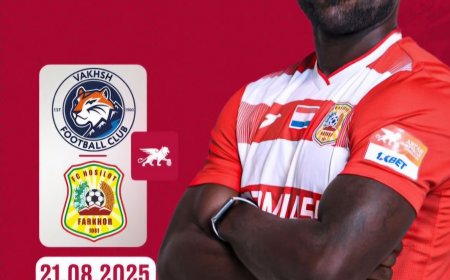 Upcoming league Match: Joseph Akomadi's Team Heads to Vakhsh FC