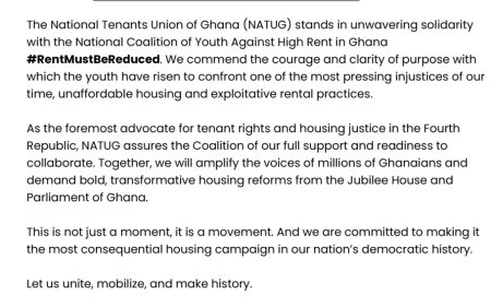 Tenants’ Union Backs Youth Coalition’s #RentMustBeReduced Campaign