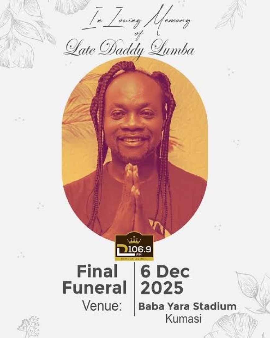 Daddy Lumba’s Final Farewell Set for December 6 in Kumasi