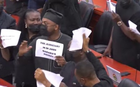 Minority MPs Storm Parliament Chambers in Protest Over Kpandai Seat Vacancy