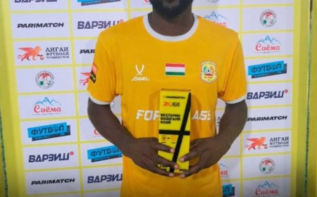 Joseph Akomadi was nominated as player of the match after bagging two goals for his team in the game against FC Sardor