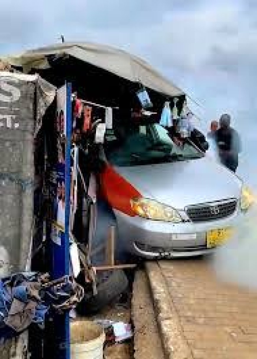 Taxi Driver Robbed at Knifepoint in Ejisu as Suspect Crashes Stolen Vehicle Into Crowd